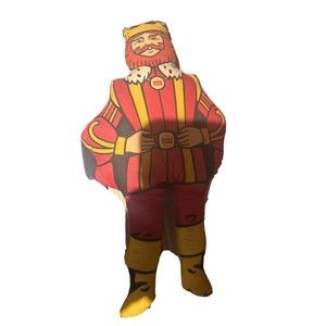 Vtg 70s Burger King BK Promo 13" Plush Stuffed Doll Collectible Fast Food Toy